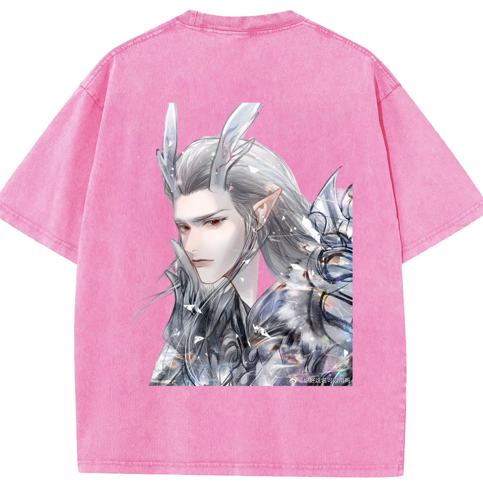 （画像用） Ne Zha 2 ナタ 魔童の大暴れ 綿100% ヴィンテージ風 半袖Tシャツ（背面プリント）